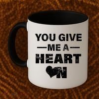 Funny Valentines Day Give Me A Heart On Coffee Mug thumb 2