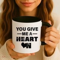 Funny Valentines Day Give Me A Heart On Coffee Mug thumb 3
