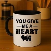 Funny Valentines Day Give Me A Heart On Coffee Mug thumb 4