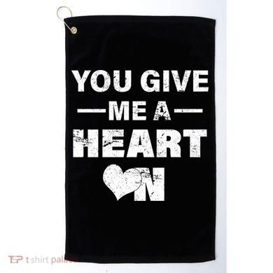 Funny Valentines Day Give Me A Heart On Golf Towel