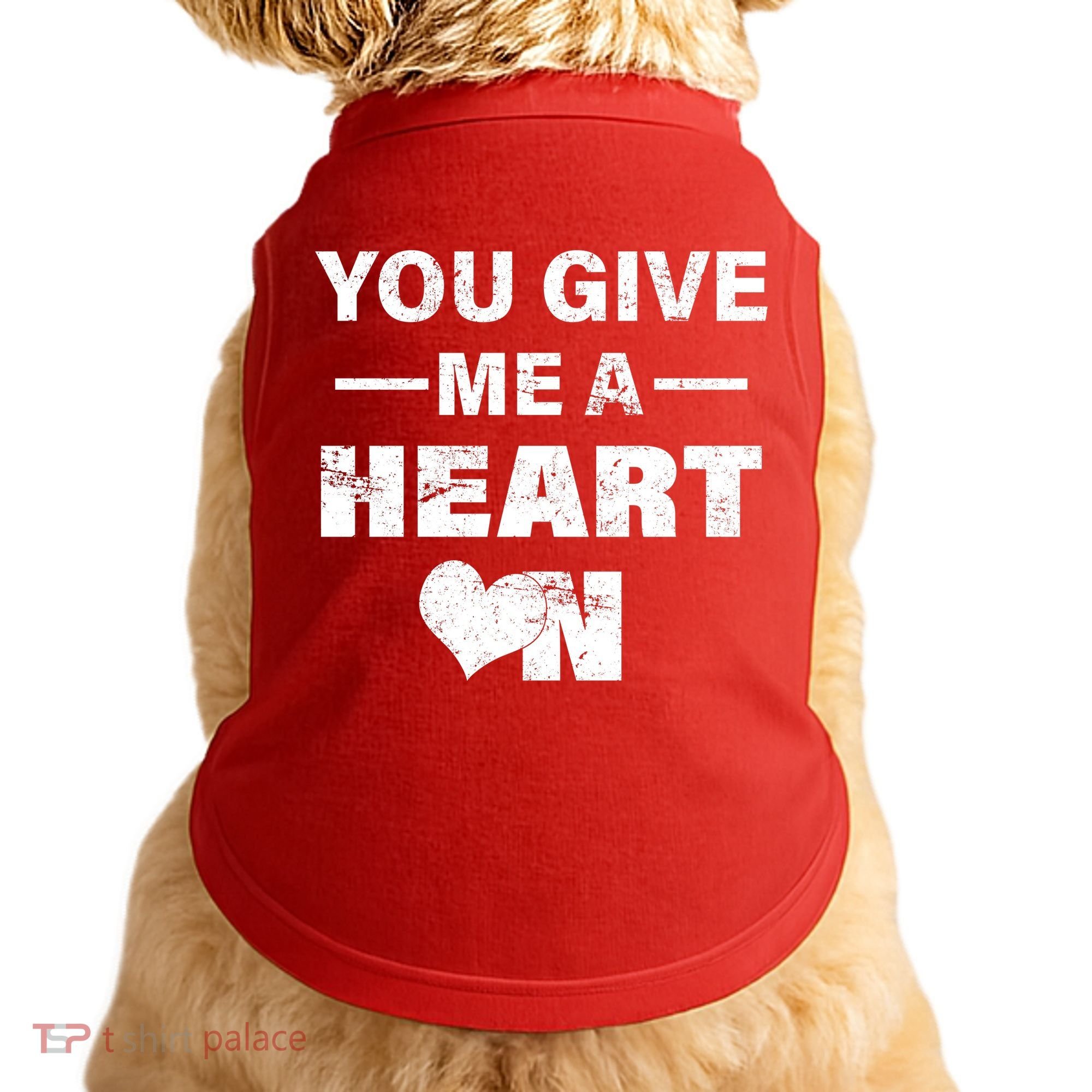 Funny Valentines Day Give Me A Heart On Doggie Tank