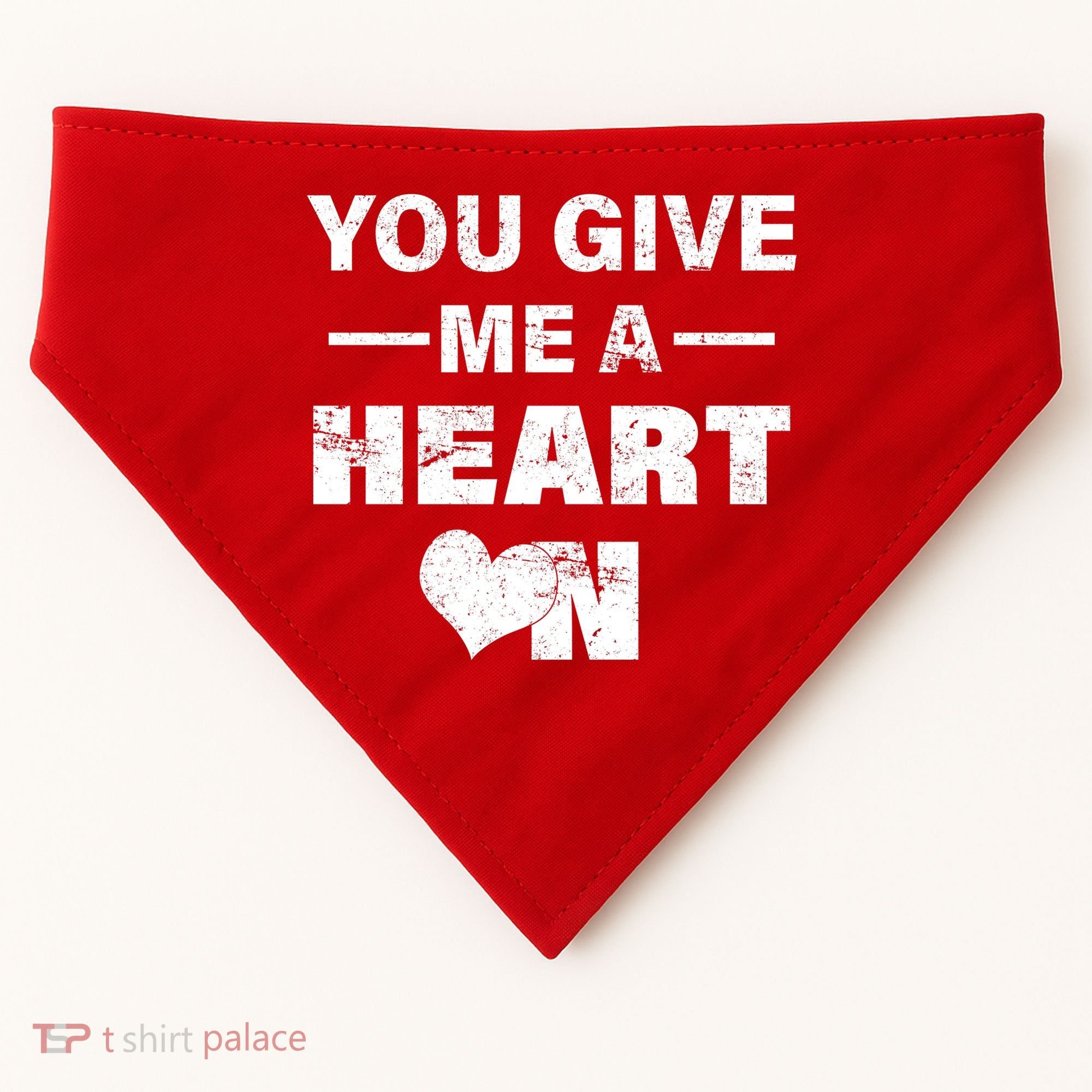 Funny Valentines Day Give Me A Heart On USA-Made Doggie Bandana