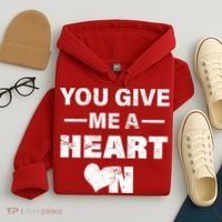 Funny Valentines Day Give Me A Heart On Hoodie thumb 4