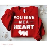 Funny Valentines Day Give Me A Heart On Sweatshirt thumb 2