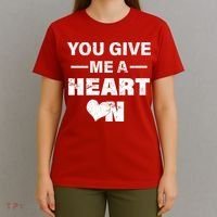 Funny Valentines Day Give Me A Heart On T-Shirt thumb 4