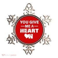 Funny Valentines Day Give Me A Heart On Ornament thumb 0
