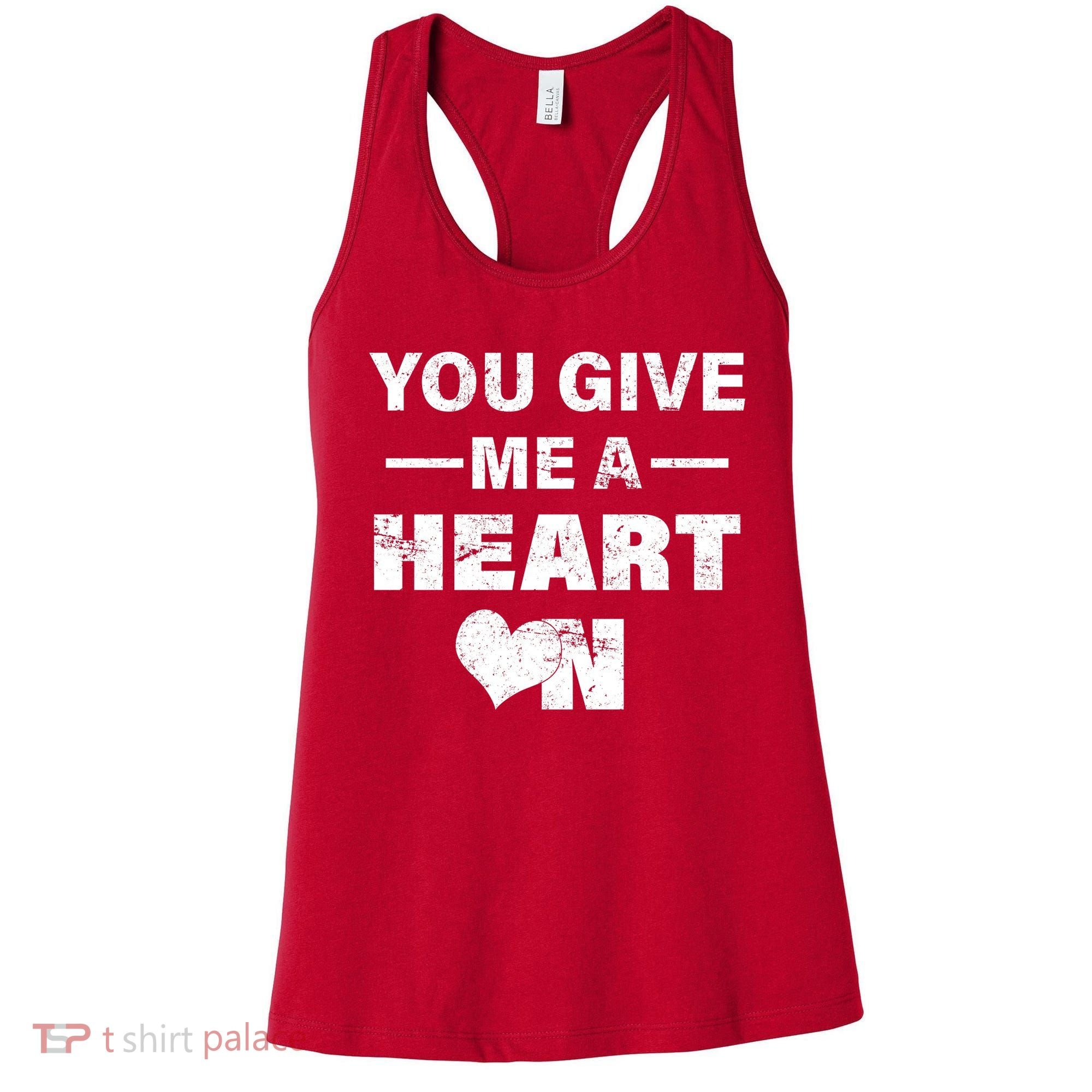 Funny Valentines Day Give Me A Heart On Women's Tank Top