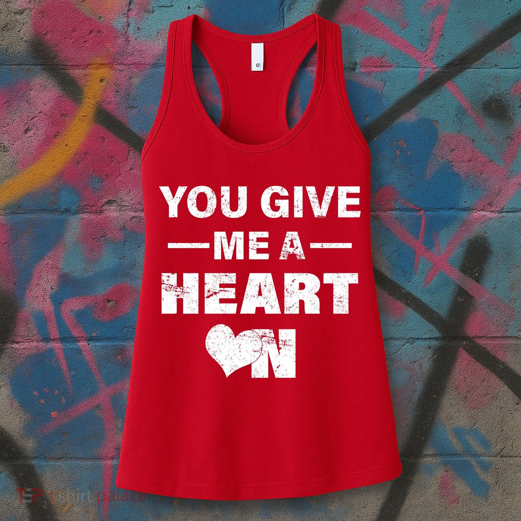 Funny Valentines Day Give Me A Heart On Women's Tank Top