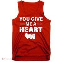 Funny Valentines Day Give Me A Heart On Tank Top thumb 0