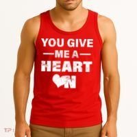 Funny Valentines Day Give Me A Heart On Tank Top thumb 3
