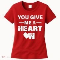 Funny Valentines Day Give Me A Heart On Women's T-Shirt thumb 0