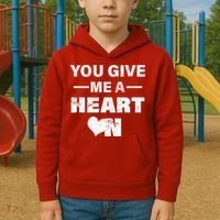 Funny Valentines Day Give Me A Heart On Kids Hoodie thumb 2