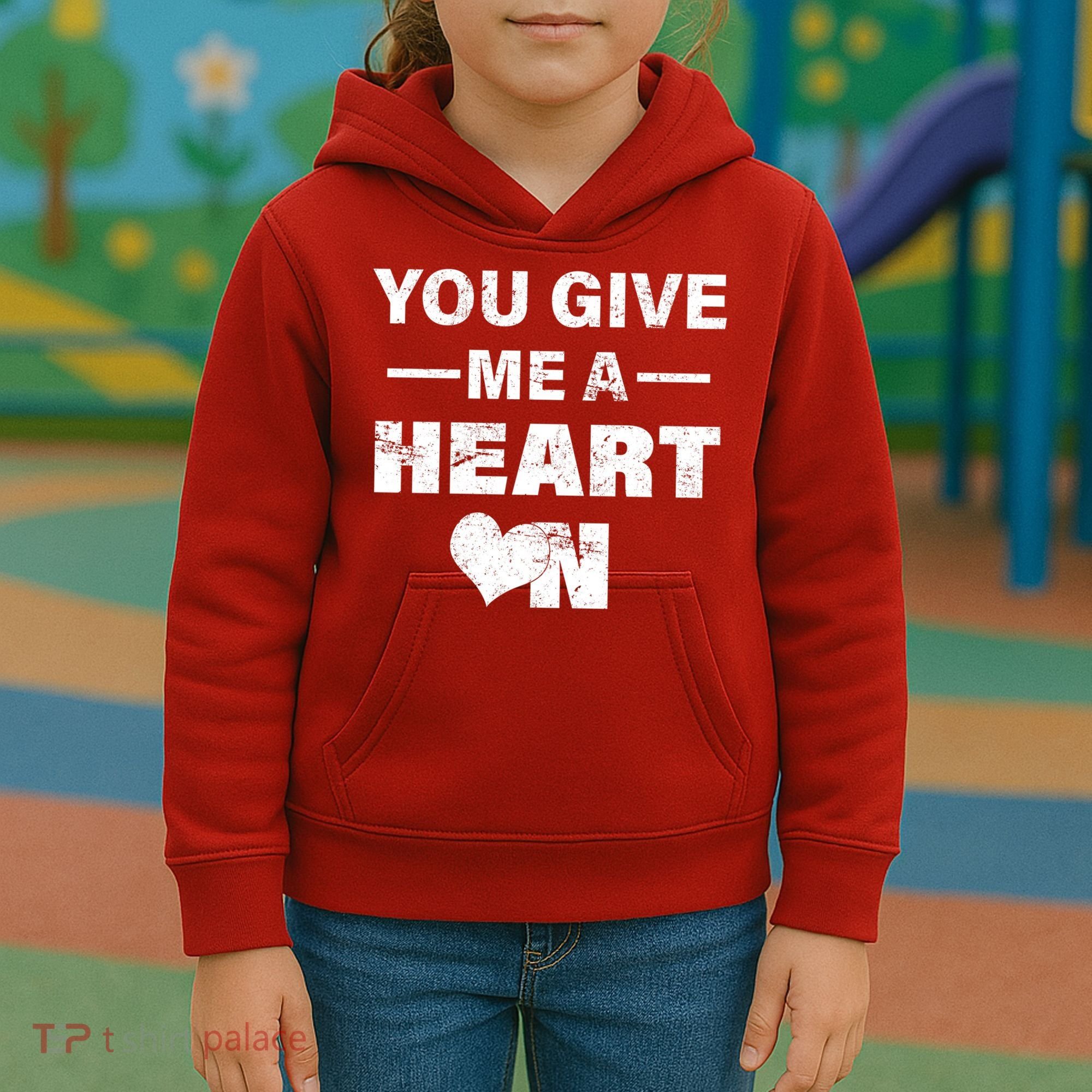 Funny Valentines Day Give Me A Heart On Kids Hoodie