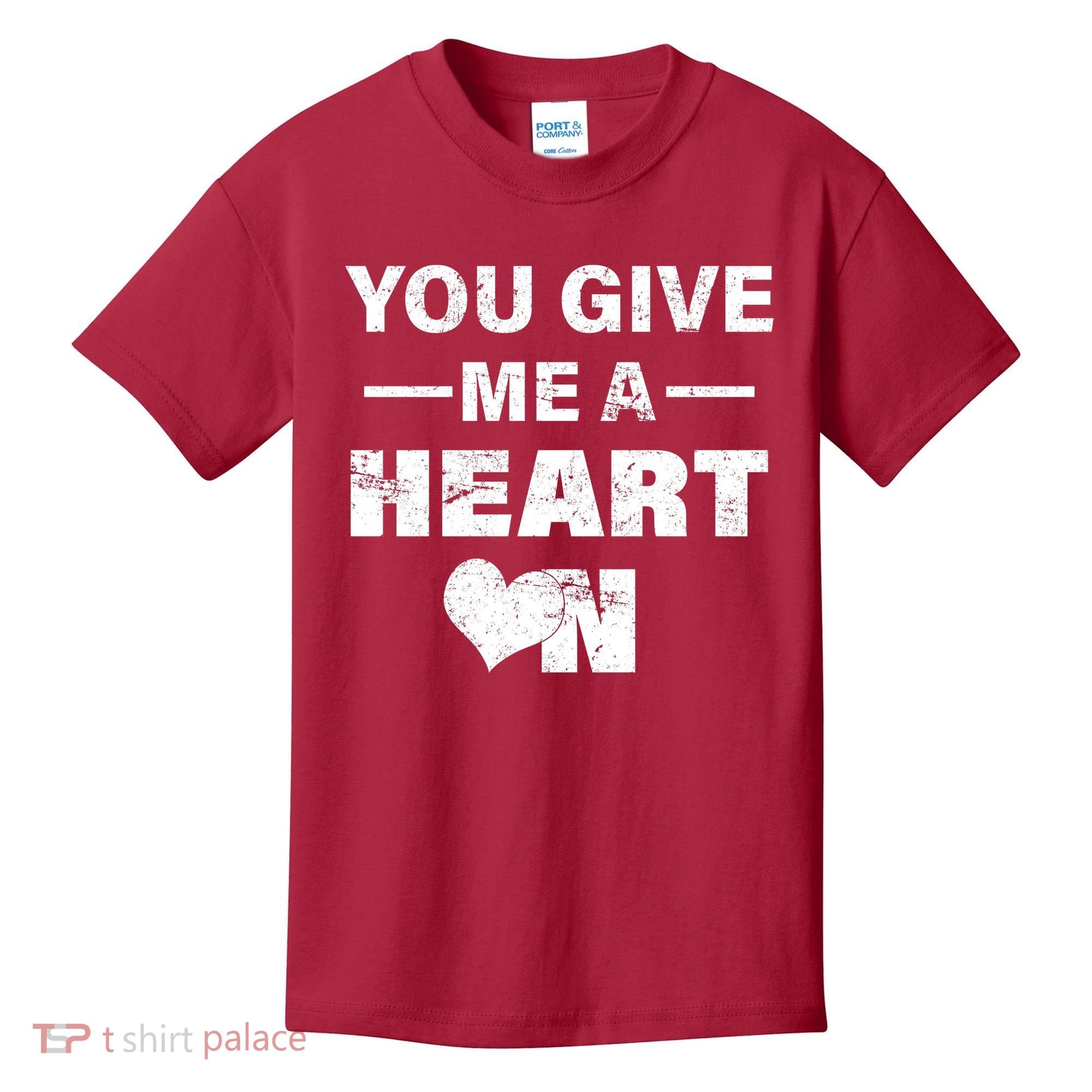 Funny Valentines Day Give Me A Heart On Kids T-Shirt