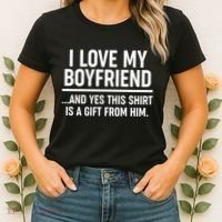 Funny Valentine's Day I Love My Boyfriend  Women's T-Shirt thumb 2
