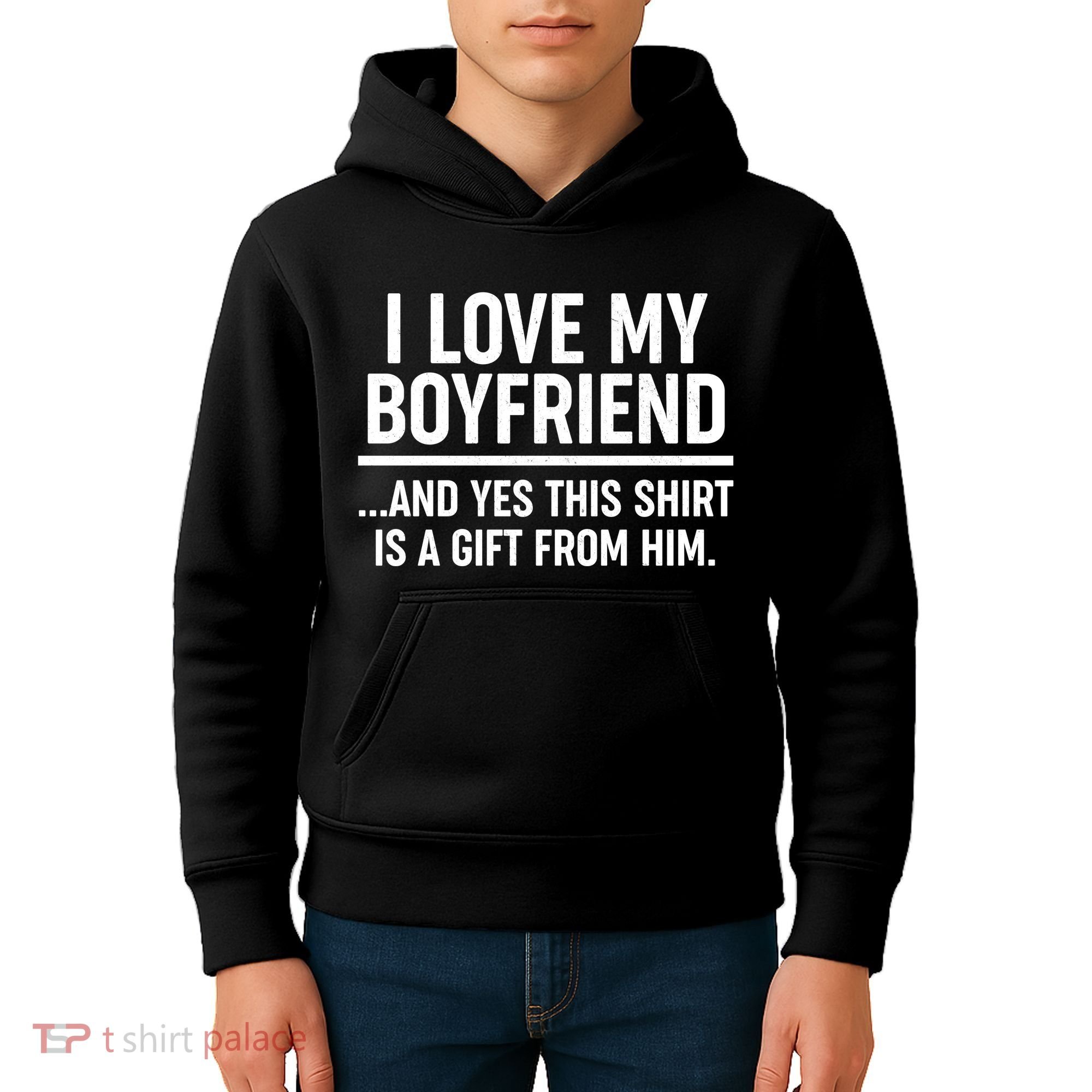 Funny Valentine's Day I Love My Boyfriend  Kids Hoodie