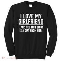 Funny Valentine's Day I Love My Girlfriend Sweatshirt thumb 0
