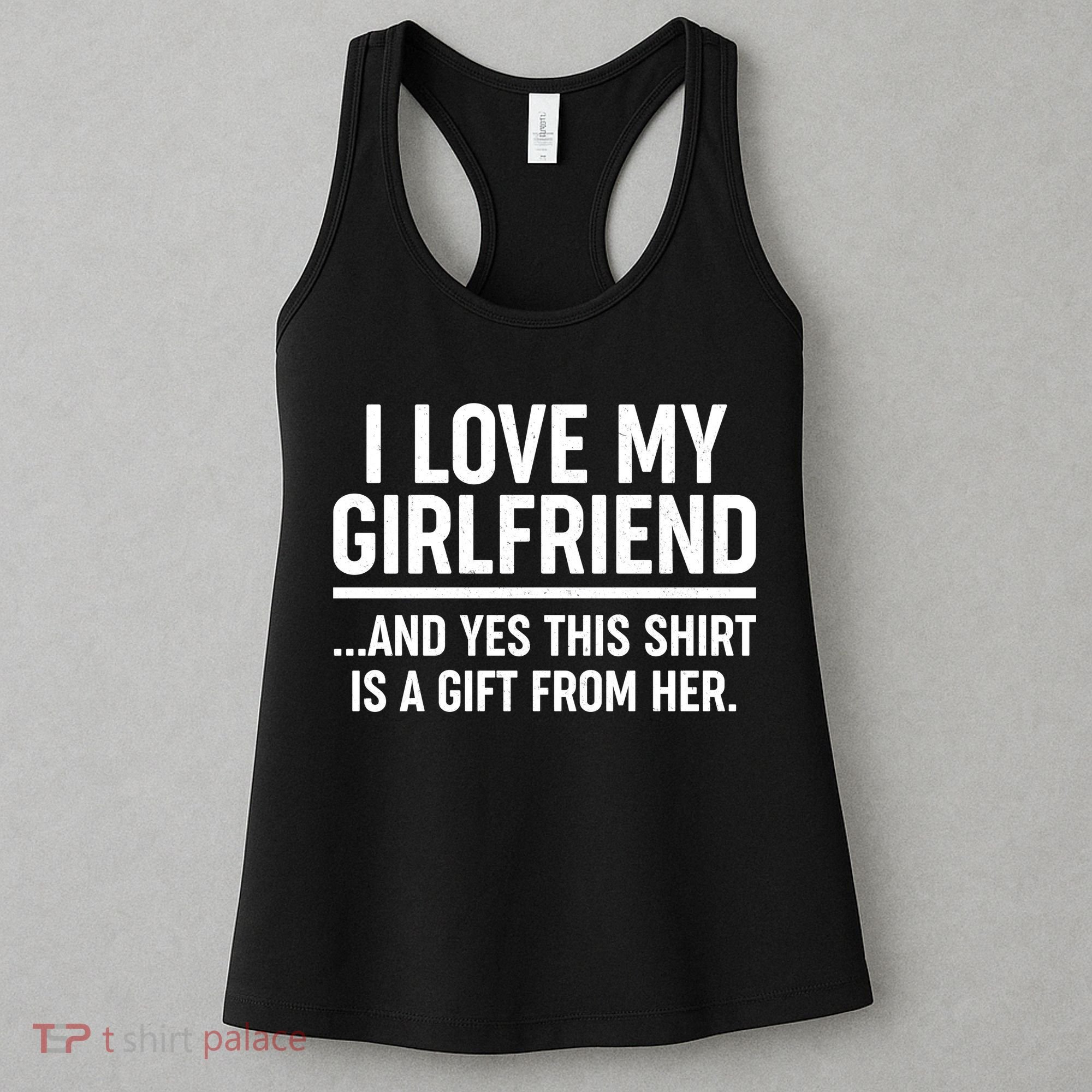 Funny Valentine's Day I Love My Girlfriend Women's Tank Top