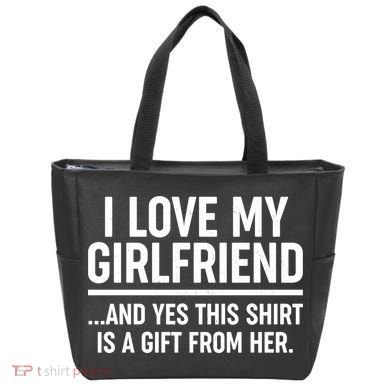 Funny Valentine's Day I Love My Girlfriend Tote Bag
