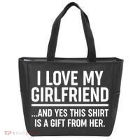 Funny Valentine's Day I Love My Girlfriend Tote Bag thumb 0
