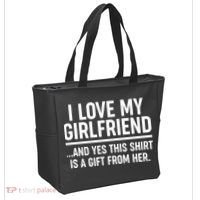 Funny Valentine's Day I Love My Girlfriend Tote Bag thumb 2