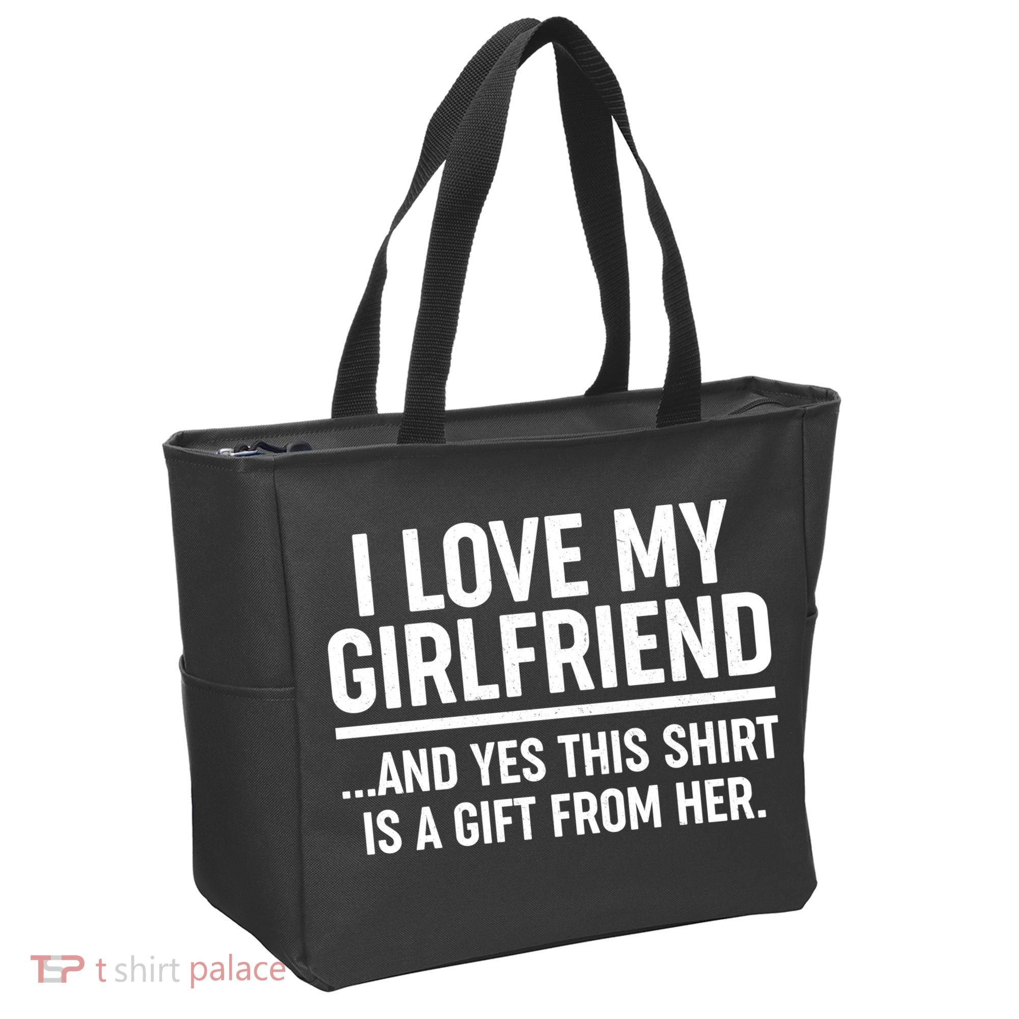 Funny Valentine's Day I Love My Girlfriend Tote Bag