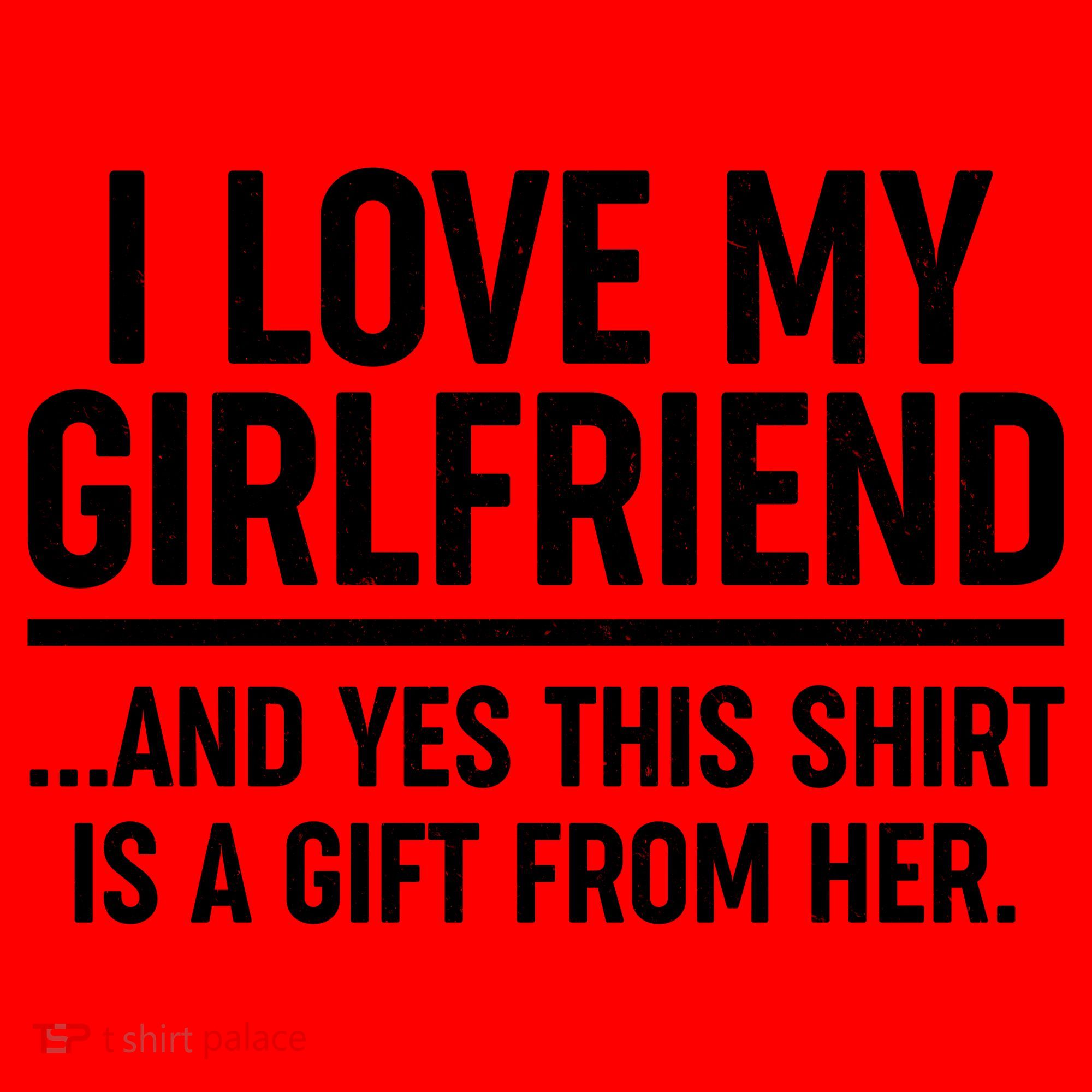 Funny Valentine's Day I Love My Girlfriend Santa Hat