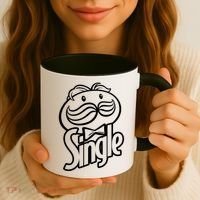 Funny Valentine's Day Single Chips Logo Coffee Mug thumb 3