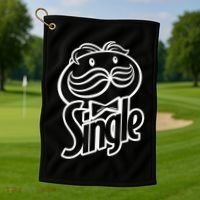 Funny Valentine's Day Single Chips Logo Golf Towel thumb 1