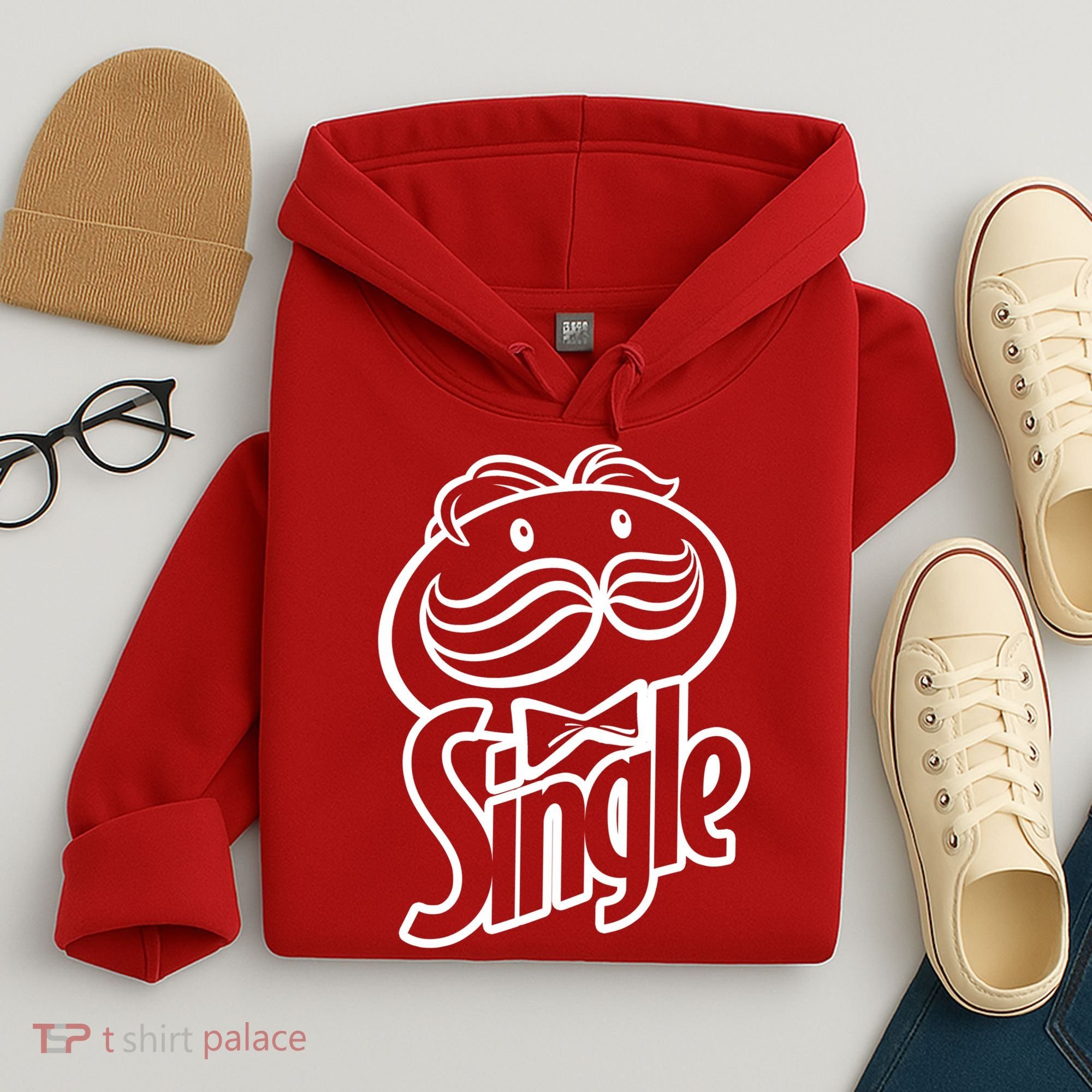 Funny Valentine's Day Single Chips Logo Hoodie