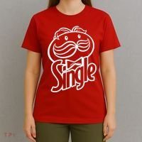 Funny Valentine's Day Single Chips Logo T-Shirt thumb 4