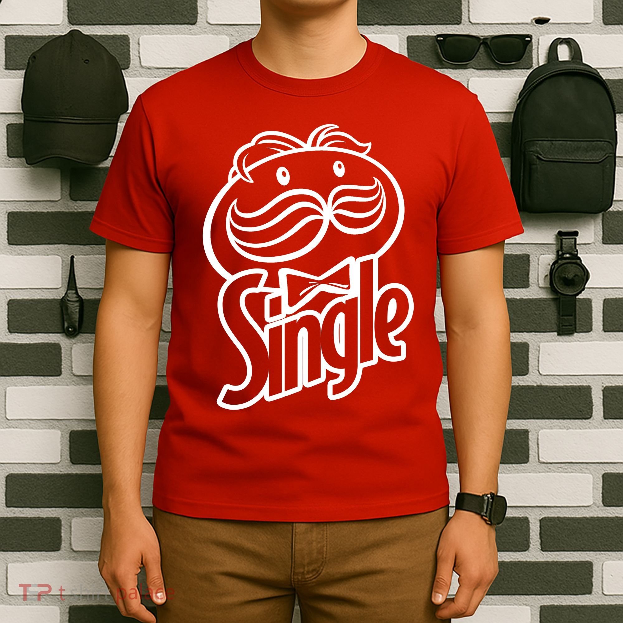 Funny Valentine's Day Single Chips Logo T-Shirt