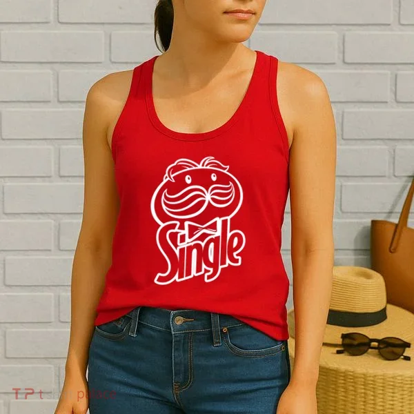 Funny Valentine's Day Single Chips Logo Women's Tank Top
