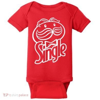 Funny Valentine's Day Single Chips Logo Baby Bodysuit