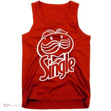 Funny Valentine's Day Single Chips Logo Tank Top