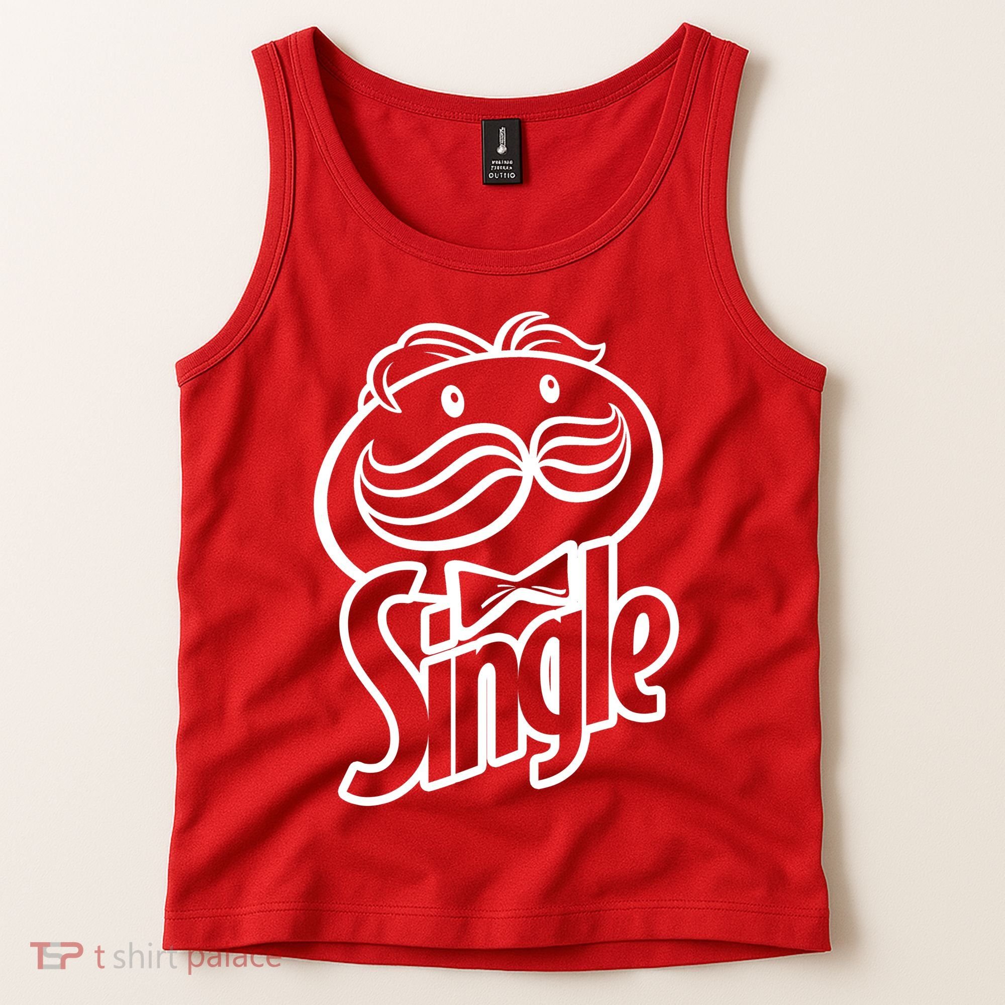 Funny Valentine's Day Single Chips Logo Tank Top