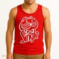 Funny Valentine's Day Single Chips Logo Tank Top thumb 3