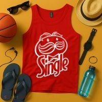 Funny Valentine's Day Single Chips Logo Tank Top thumb 4
