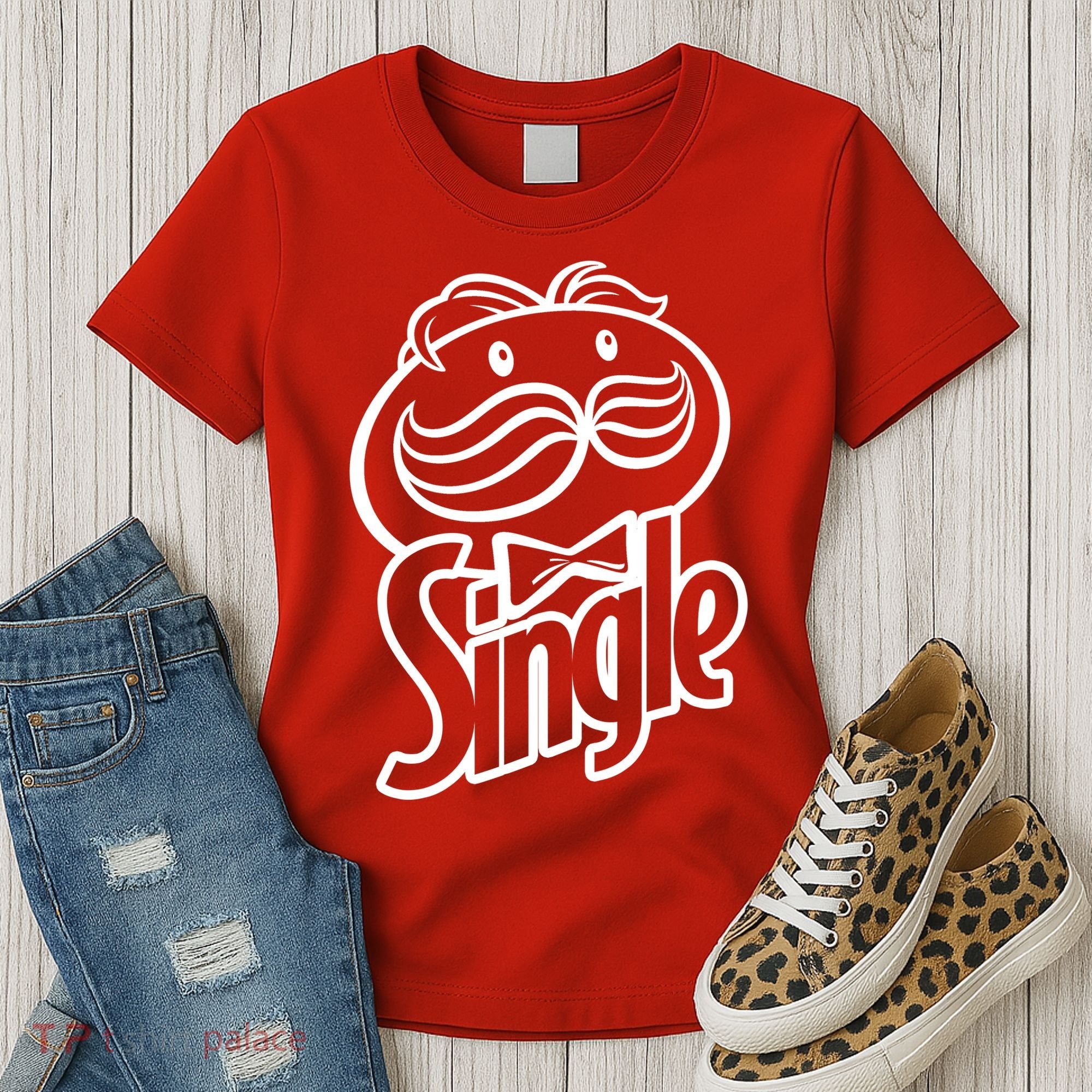 Funny Valentine's Day Single Chips Logo Women's T-Shirt