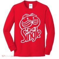 Funny Valentine's Day Single Chips Logo Kids Long Sleeve Shirt thumb 0