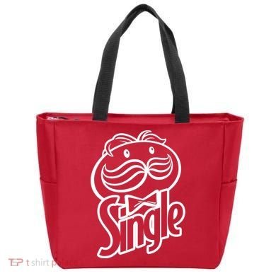 Funny Valentine's Day Single Chips Logo Tote Bag