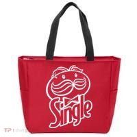Funny Valentine's Day Single Chips Logo Tote Bag thumb 0