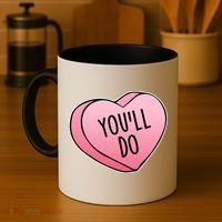 Funny Valentine's Day You'll Do Candy Heart Anti-Valentine Coffee Mug thumb 4