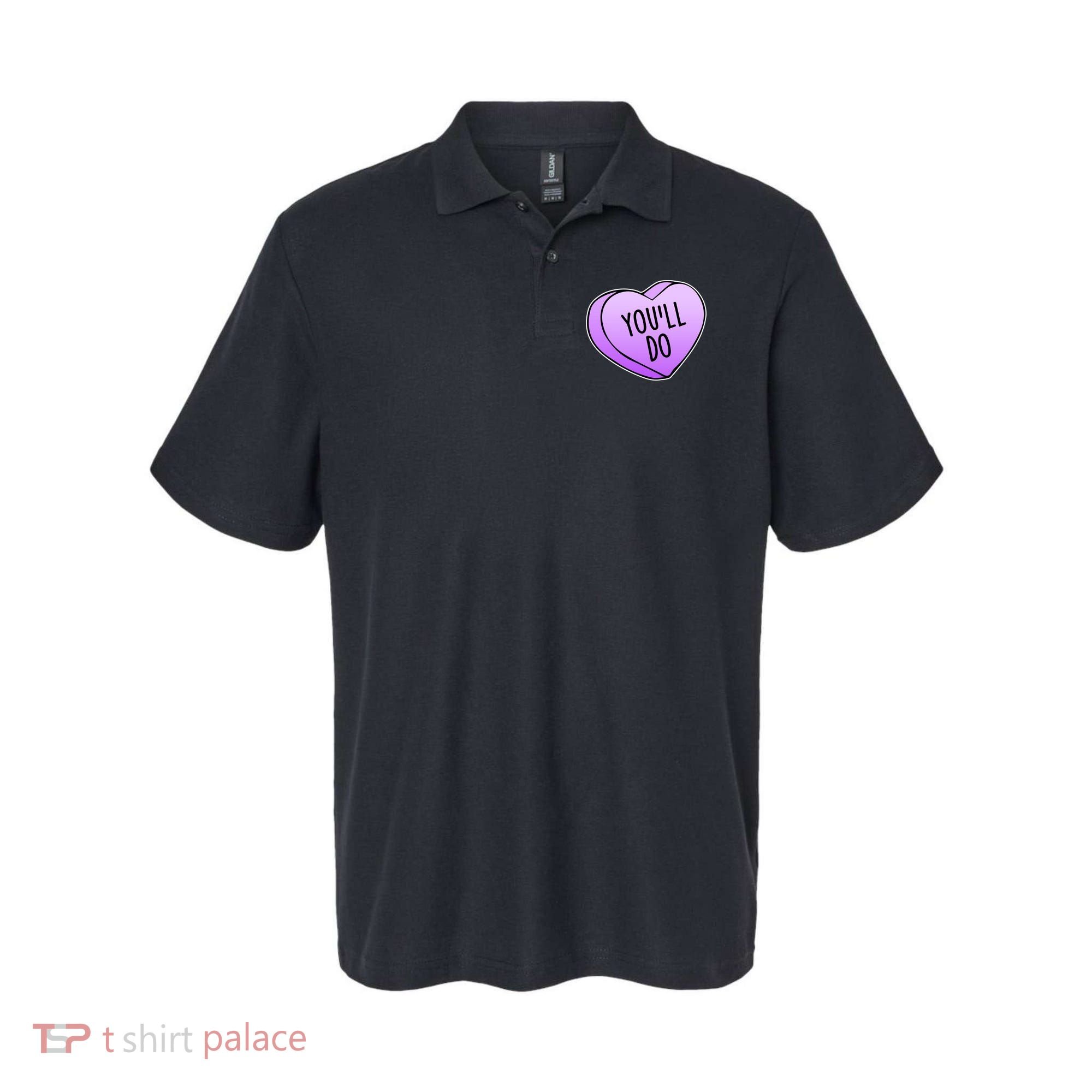 Funny Valentine's Day You'll Do Candy Heart Anti-Valentine Polo