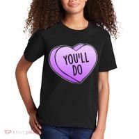 Funny Valentine's Day You'll Do Candy Heart Anti-Valentine Kids T-Shirt thumb 2