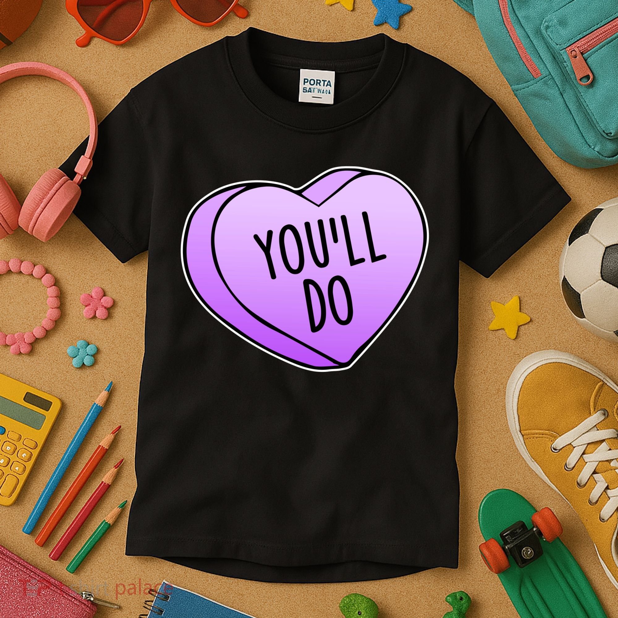 Funny Valentine's Day You'll Do Candy Heart Anti-Valentine Kids T-Shirt