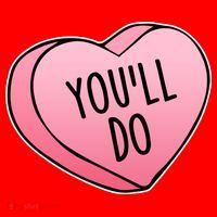 Funny Valentine's Day You'll Do Candy Heart Anti-Valentine Santa Hat thumb 1