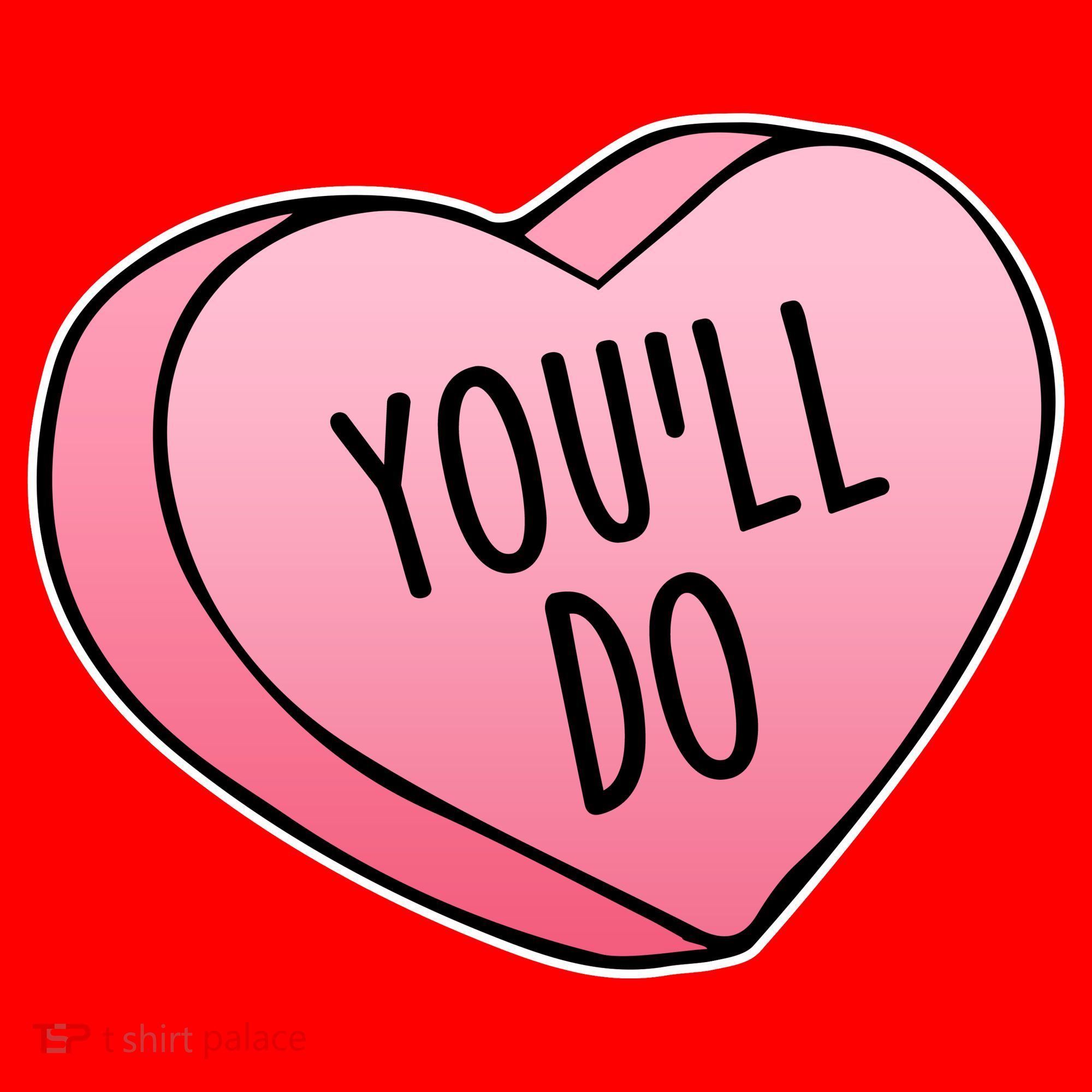 Funny Valentine's Day You'll Do Candy Heart Anti-Valentine Santa Hat