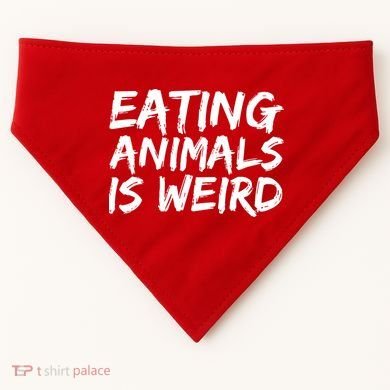 Funny Vegetarian  USA-Made Doggie Bandana