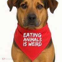 Funny Vegetarian  USA-Made Doggie Bandana thumb 1